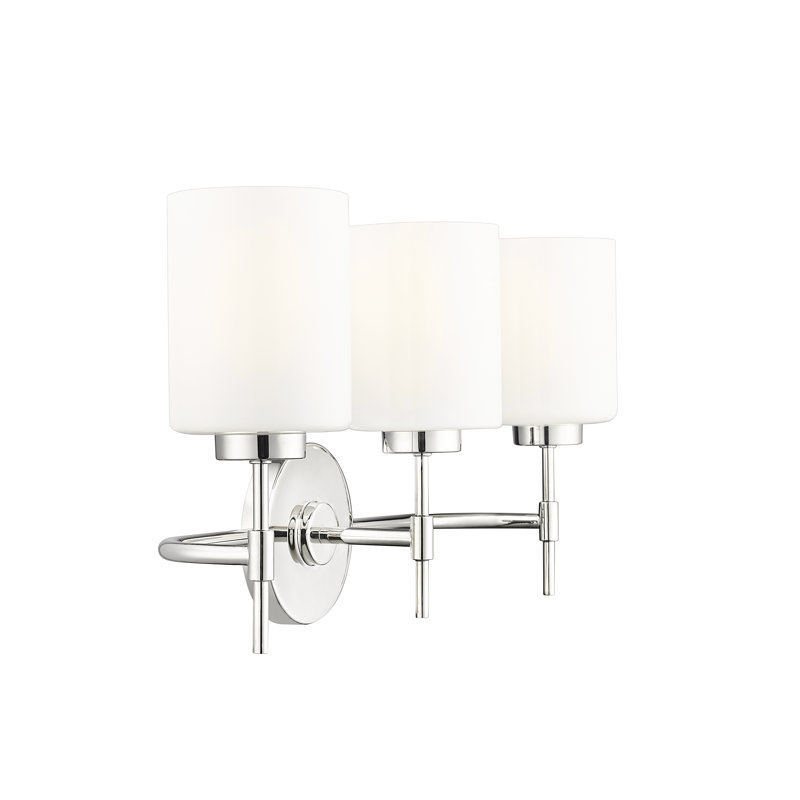 Meuble-lavabo 3 lumières Holleran, Nickel poli