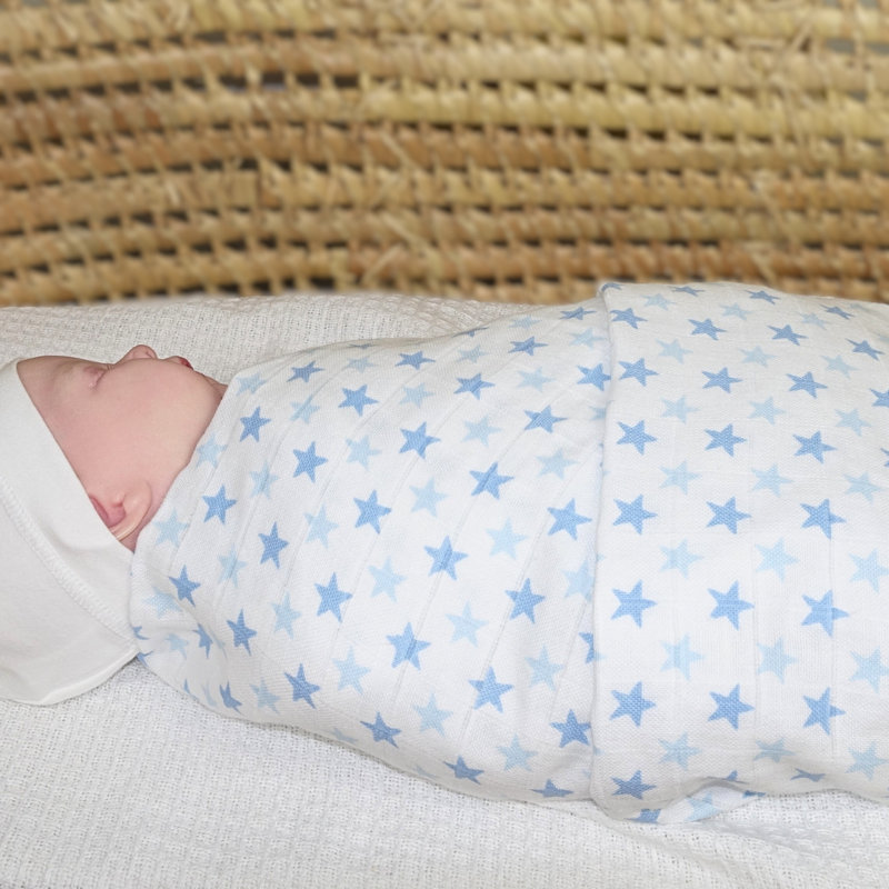 Losurdo Cotton Swaddle, Blue