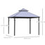 10' x 10' 2-Tier Outdoor Gazebo with Polycarbonate Roof, Beige