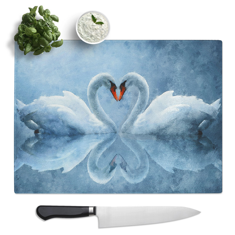 White Swan Vol.3  Glass Chopping Board