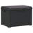 Garden Storage Box Anthracite Polypropylene Medium Outdoor Storage Chest Contemporary Style-1569402032