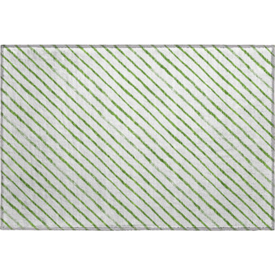 Premium Machine Washable Dockside AMF1819 Striped Holiday Rug