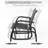 Backyard Porch Glider Chair. Metal And Breathable Mesh. Smooth Gliding Motion For Comfort. For Garden, Poolside, Balcony. Black. Holds 264Lbs. 29.5" W X 26" D 33.5" H. Assembly Required Mesh Fabric