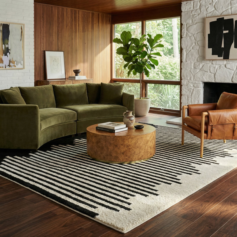 Rug Branch Alinda Collections Abstract Cream Indoor Area Rug, Rectangle 7'11" x 10'11"