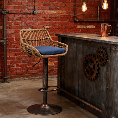 Ensemble de 2 tabourets de bar pivotants avec repose-pieds réglables pour la cuisine et la salle à manger