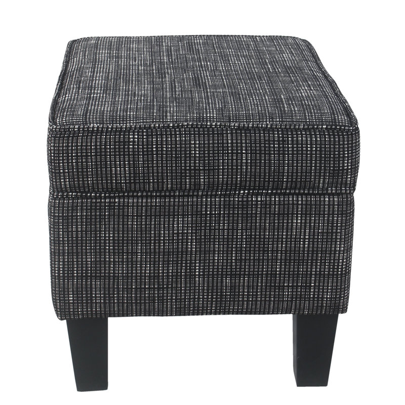 Repose-pieds avec rangement Gorton, Velours à motif tribal