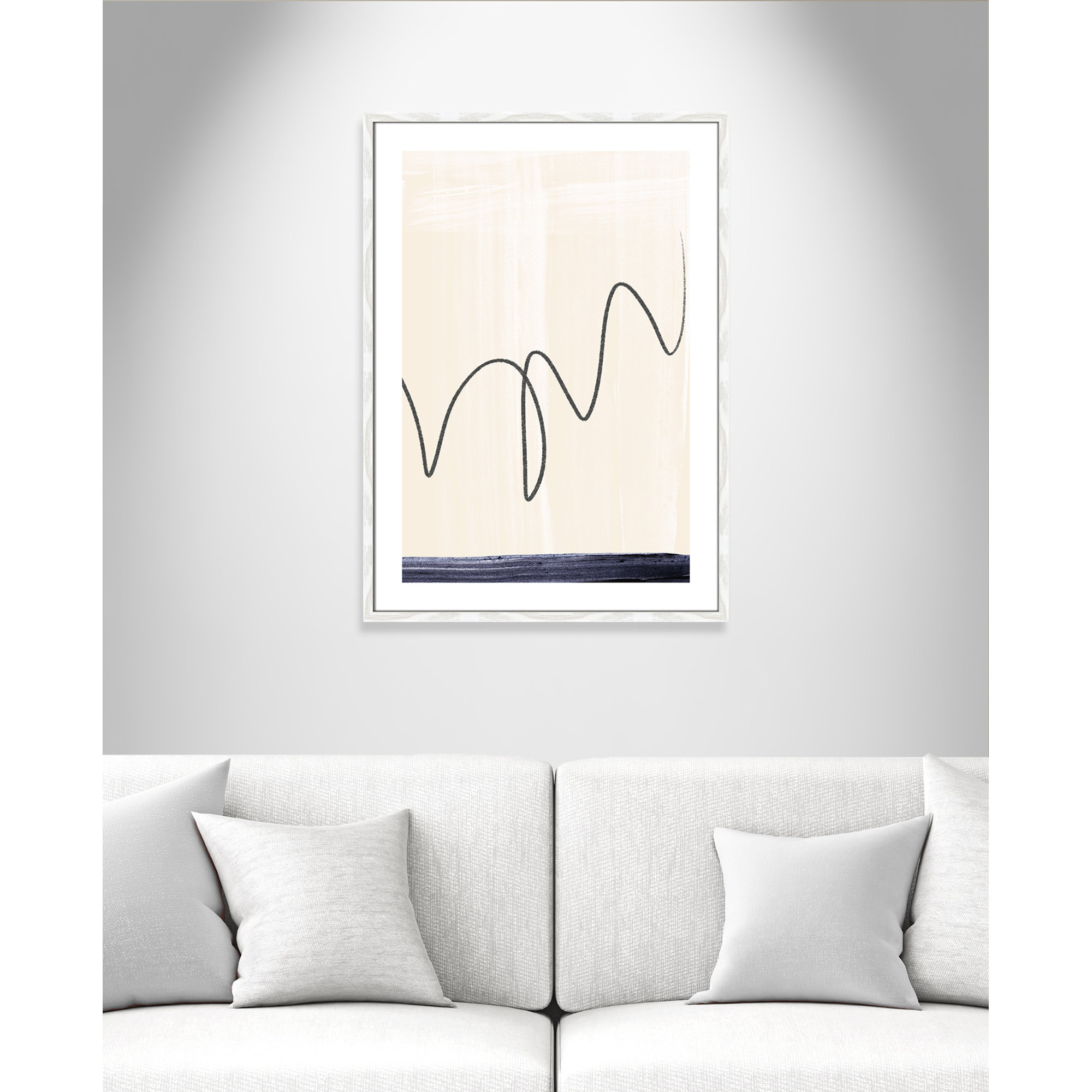 Departured II - Picture Frame Painting Print, 35.5" H x 25.5" W x 0.75" D, White Framed Paper