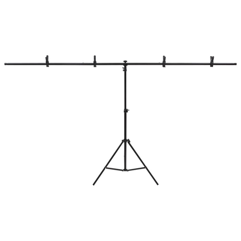 Support pour fond en T Vidaxl - noir , H 23,6 po x l 59,4 po