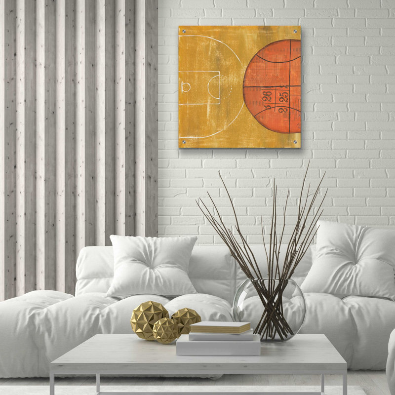 «On the Field II» par Courtney Prahl, art mural en verre acrylique, 36 po x 36 po, H 24 po x l 24 po x P 0,2 po