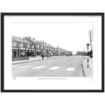 Langold, Doncaster Road C1955 1 Piece Single Picture Frame Wall Art