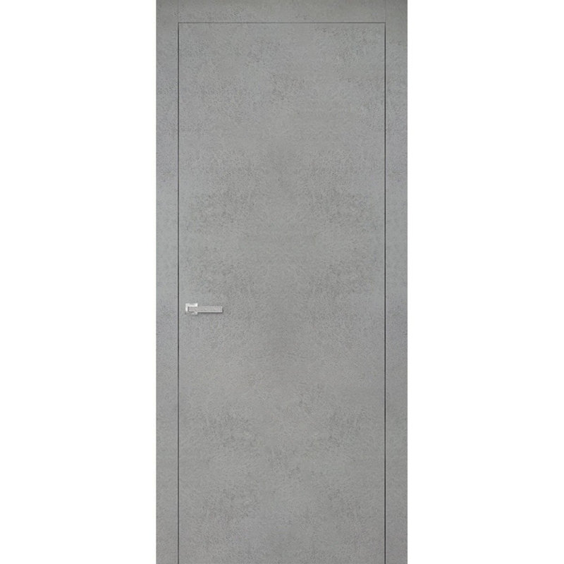 Porte intérieure moderne avec poignée | Planum 0010 | Garniture simple à panneau simple Regural | Salle de bain, Béton