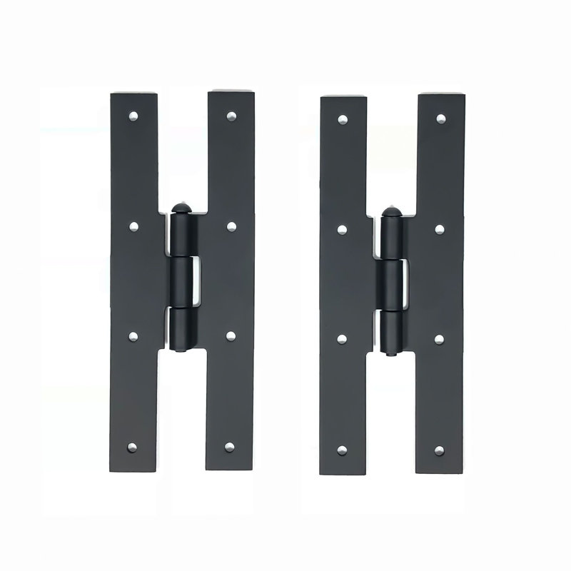 7" Black Iron Surface Mount H Hinge