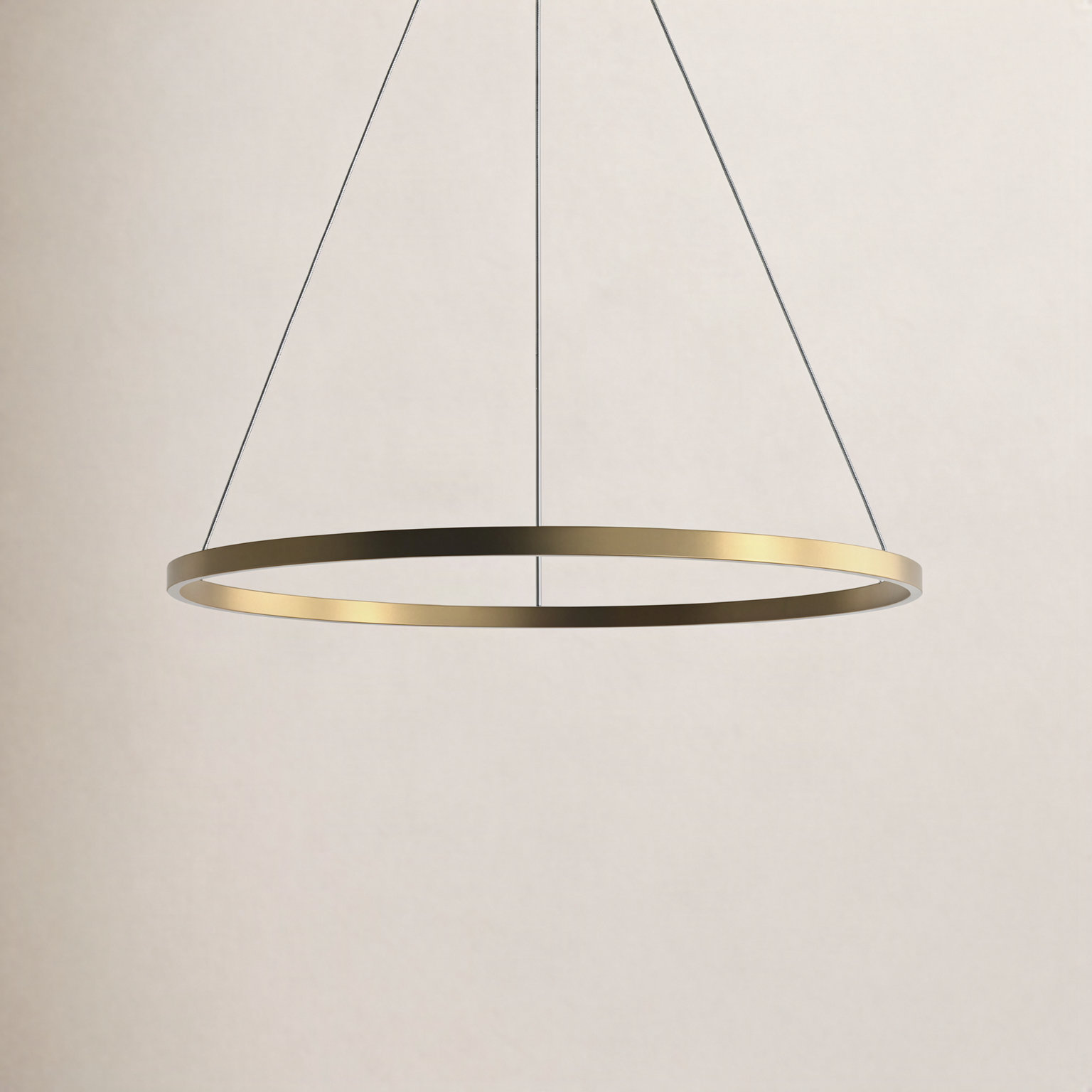Mills Single Light Dimmable LED Pendant, 1.5" H x 39.5" W x 39.5" D, Gold