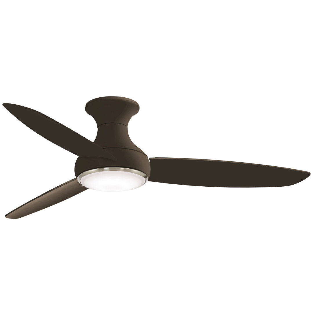 54" Concept III 3 -Blade LED Smart Standard Ceiling Fan with Remote Control and Light Kit Included Minka Aire Fan Body 