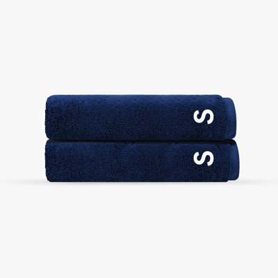 Monogrammed Cloer 2 pcs Turkish Bath Towels Set