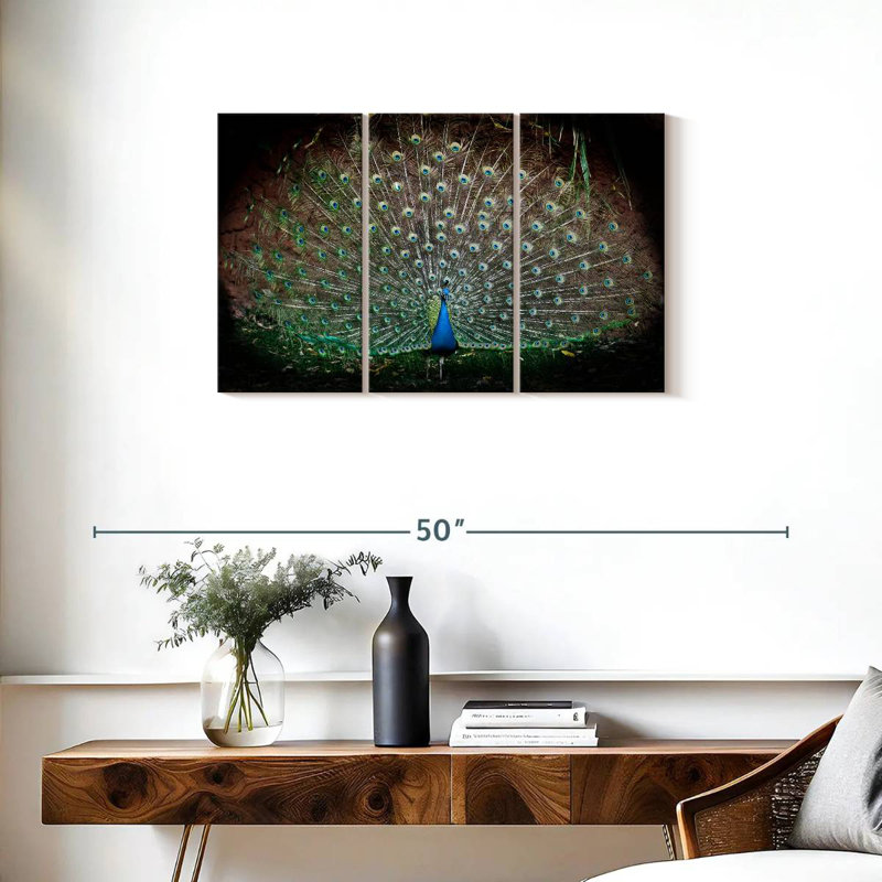 Brampt  Peacock Elegance, 20" H x 33" W