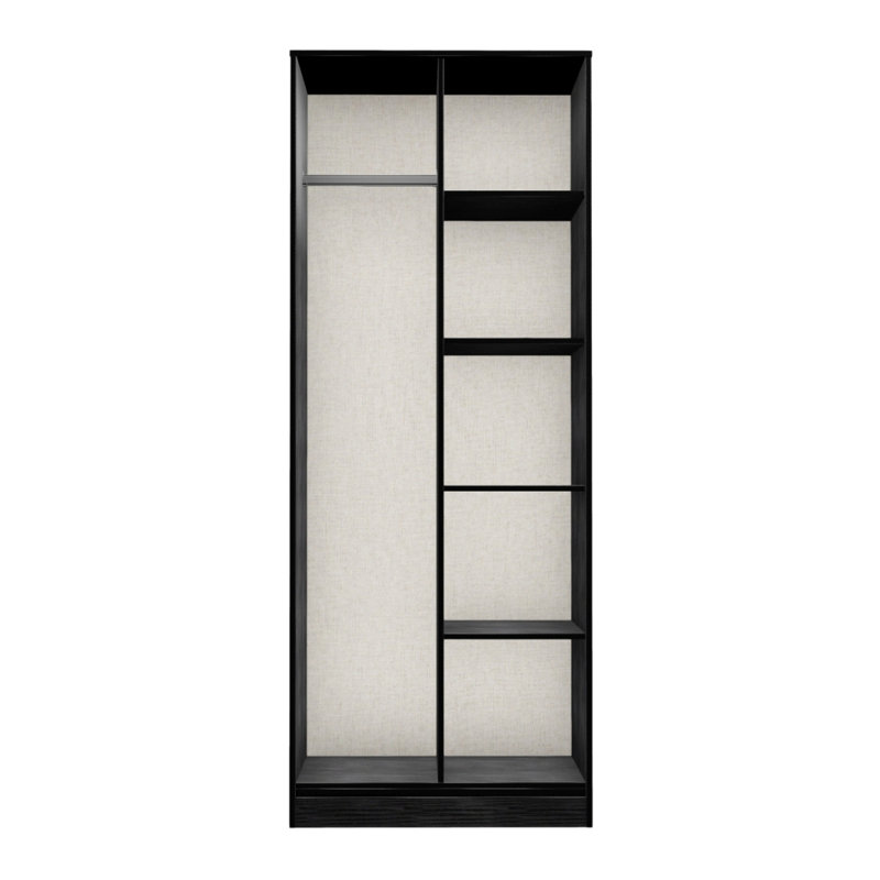 Fully Assembled Fioralba Bookcase, Black Matt