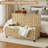 Leimomi 43.3" Flip Top Wicker Upholstered Storage Bench with Detachable Cushion-1357759272