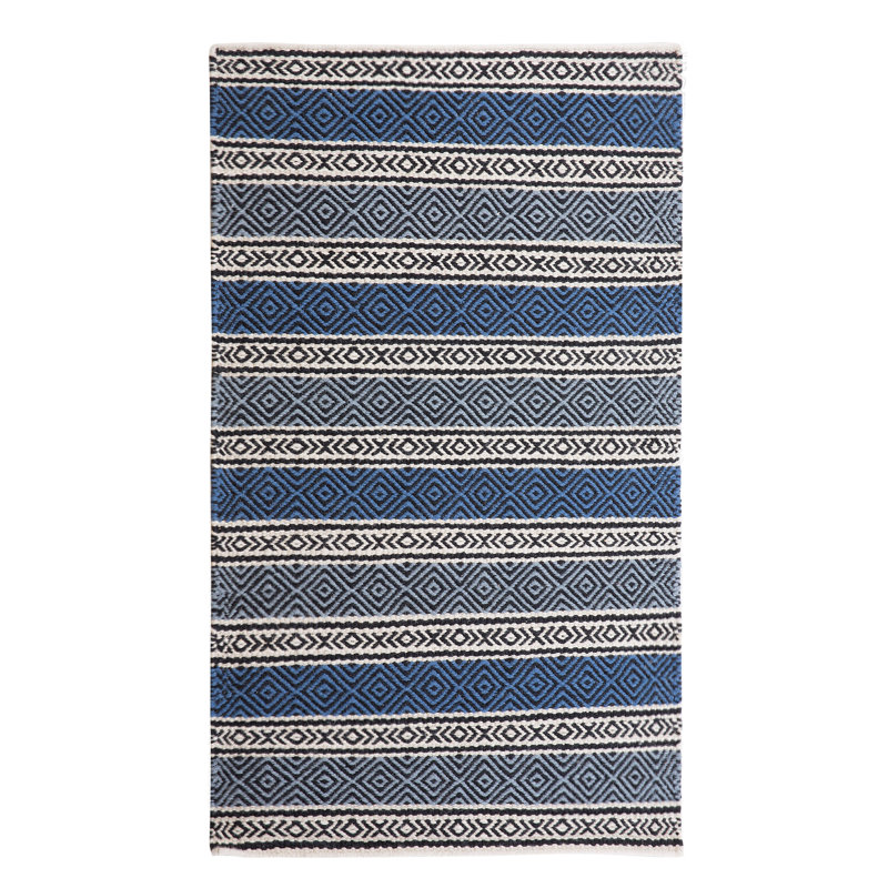 Patnos Striped Hand Woven 140cm X 200cm Area Rug, Rectangle 80 x 150cm