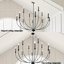 Lustre style campagne moderne surdimensionné à 12 lumières et l 48 po