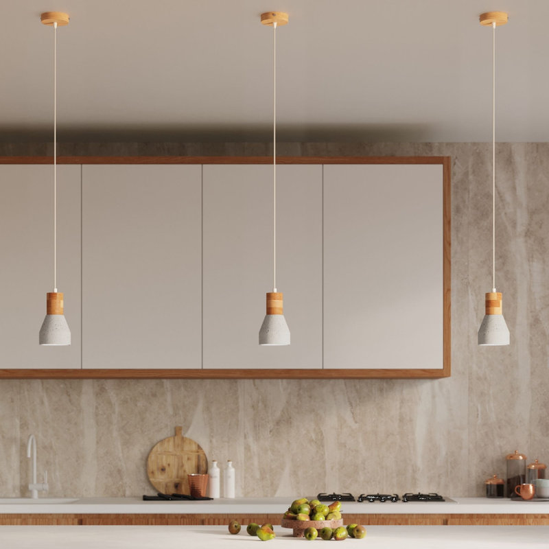 1 - Light Cylinder Pendant, Gray