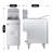 Commercial Deep Fryer Free Standing Natural Gas Fryer 3-Burner Dual Baskets