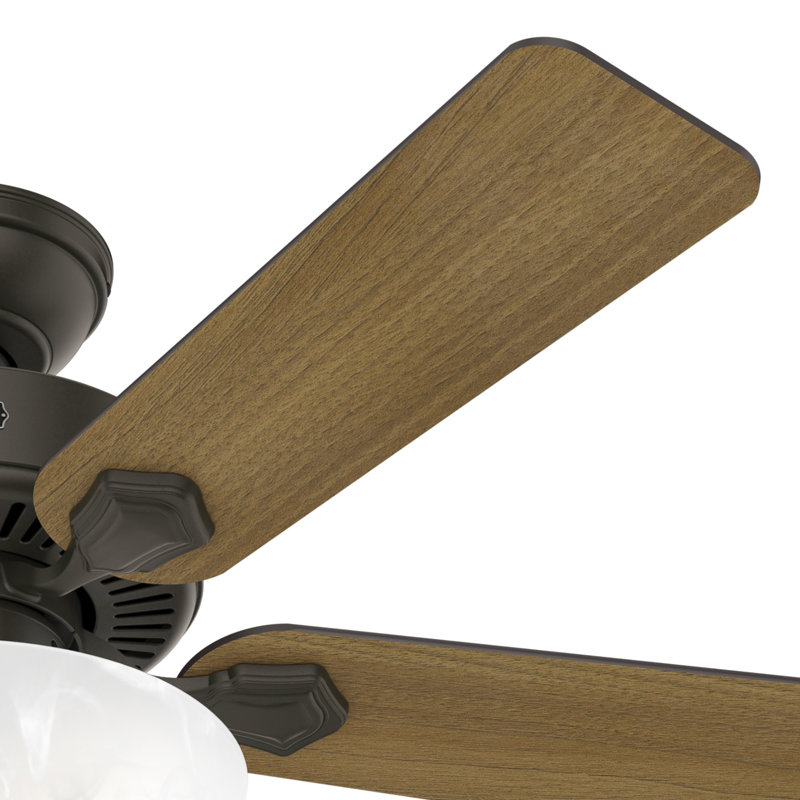 44" Swanson ENERGY STAR® 5-Blade Standard Ceiling Fan with Pull Chain and LED Light Kit Included, Gray, Bronze