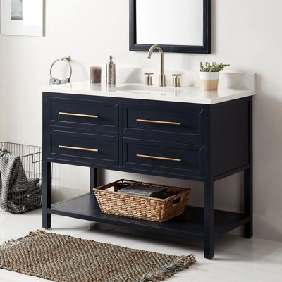 48" Robertson Single Bathroom Vanity Set with Rectangular Undermount Sink