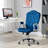 Home Office Chair, Velvet Computer Chair, Button Tufted Desk Chair With Swivel Wheels, Adjustable Height, Tilt Function-1549389348