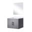 Gris foncé 24 po Meuble-lavabo pour salle de bain avec surface en marbre et miroir inclus - fermeture en douceur, teinture, simple l 22 po x P 22 po, plateau, 18 miroirs, anti-rayures-784640230