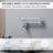 304 Ss Material Pot Filler Faucet, Wall Mount Style Brushed Nickel Faucet For Kitchen, Ss, Mount, Double Joint Swing