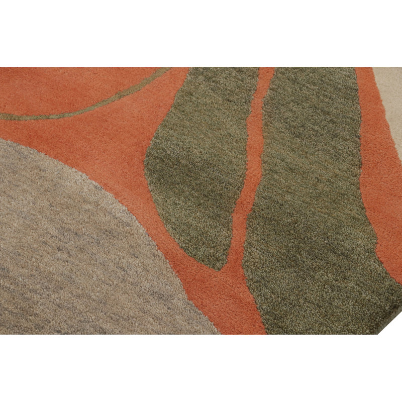 Hand Knotted Geometric Area Rug, Rectangle 10' x 14'
