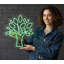  | Arbre en néon | Fabriqué à la main avec un tube néon flexible durable offrant un éclairage lumineux et uniforme pendant plus de 50 000 heures sans décoloration | 24 x 21 | Vert