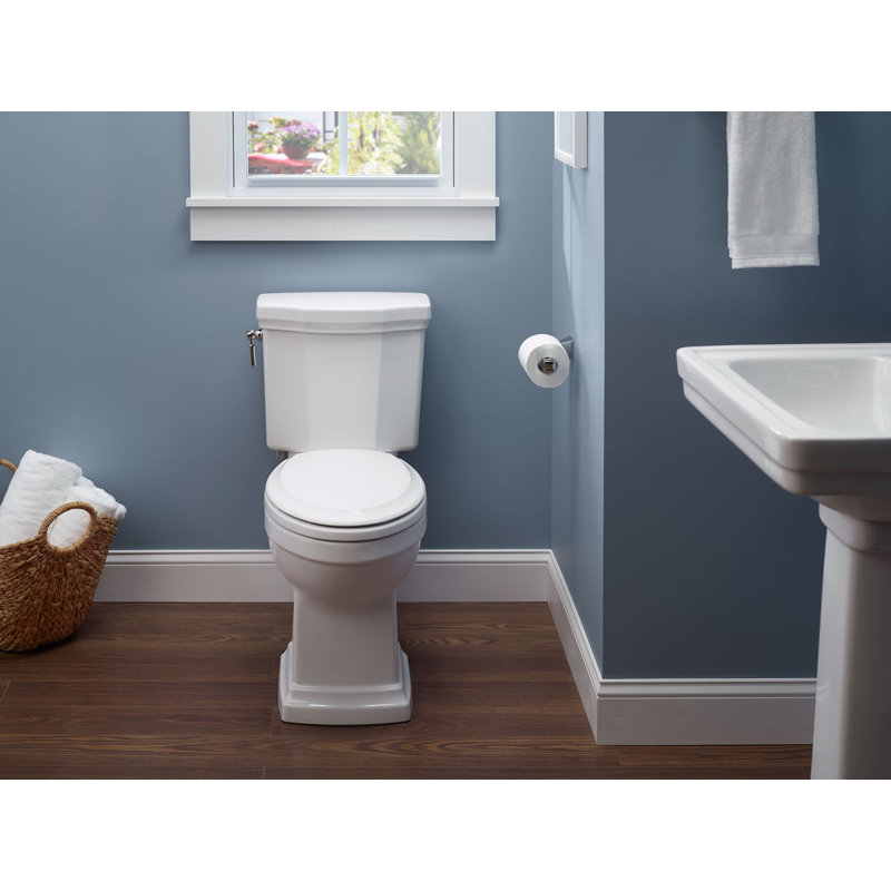 Promenade® II 1.28 GPF (Water Efficient) Elongated Two-Piece Toilet (Seat Not Included), Left-Hand, Cotton
