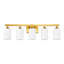 Luminaire de meuble-lavabo 5 lumières or brossé-1039638603
