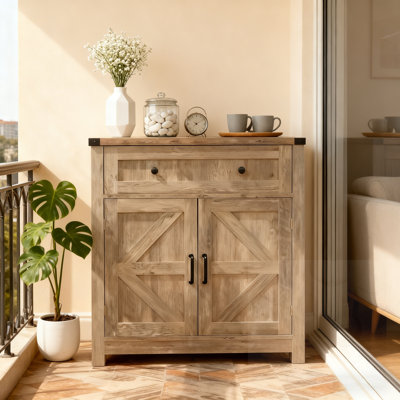 Wooden Storage Cabinet with Drawers