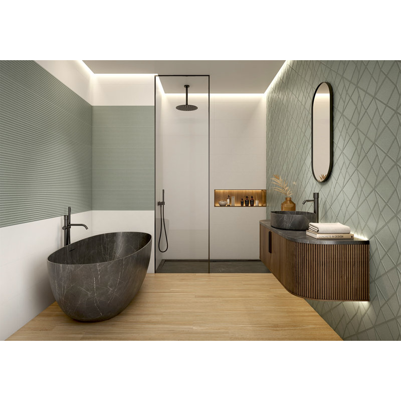 Carreaux de céramique 12 x 36 Decor Avenue 3D Concept Verde