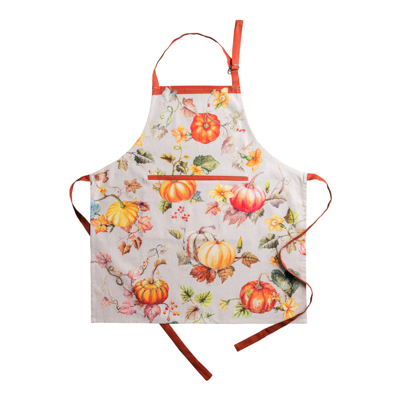 Tablier 100 % coton Maison d'Hermine Potiron - 27,5 po x 31,5 po