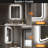 3 Color Light Memory LED Illuminated Dimmable Anti Fog Makeup Vanity Bathroom Mirror-2090897396