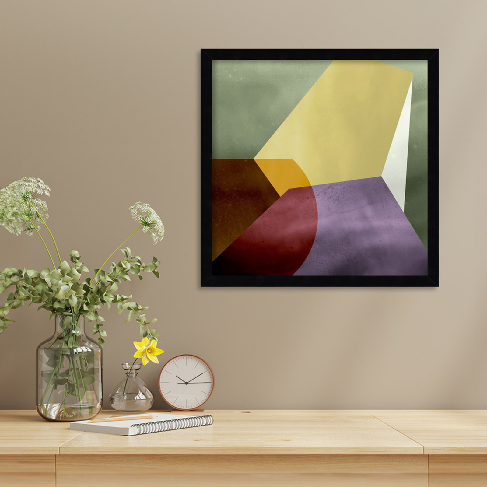 Flagler "Essentially Minimal VI" Print, 17" H x 17" W, Black