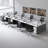 Rectangle 8 Person Benching Workstation with Cable