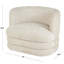 Fauteuil d'appoint pivotant arqué en polyester beige