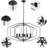 5 - Light Satin Black Chandelier Pendant