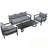 4-Piece Outdoor Sectional Set with sofa and two armchairs-1624587973