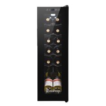 Costway 10'' 12 Bottle Single Zone Freestanding Wine Refrigerator