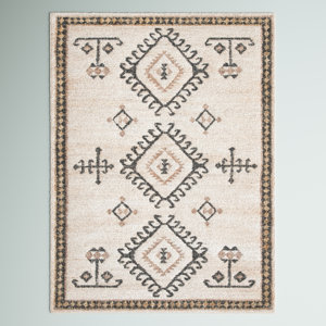 Mickey Southwestern Handmade Flatweave Jute Ivory/Black Area Rug