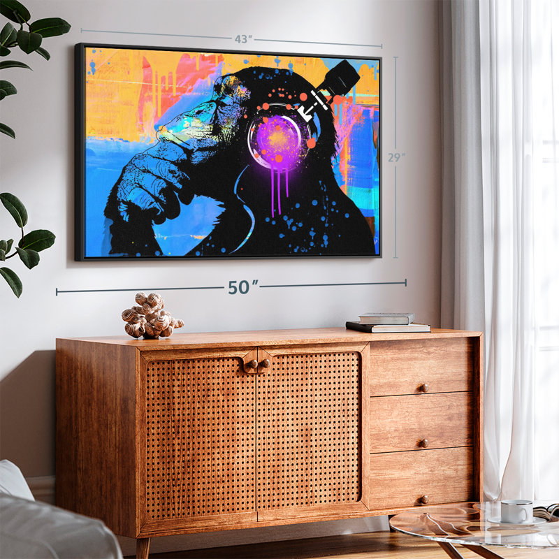 Le penseur, reproduction sur toile, H 29 po x l 43 po