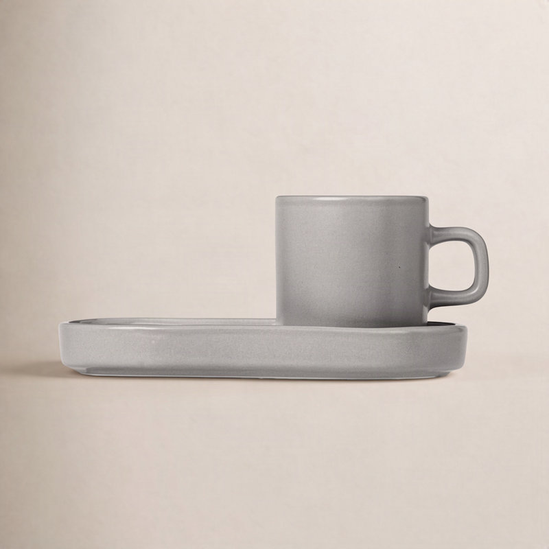 Pilar Ceramic Espresso Cup, Gray