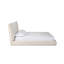 Structure de grand lit beige capitonné Boucle