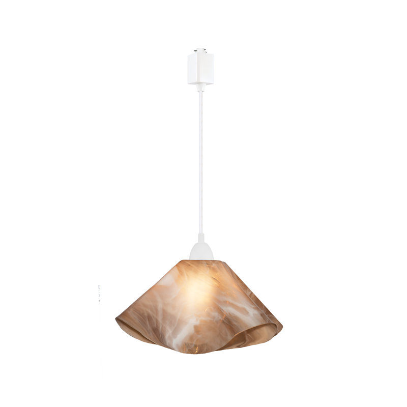 Luminaire suspendu Dale, Grand, Blanc, Beige champagne, brun clair et blanc